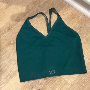 SET ACTIVE Sports Bra in emerald green size small (never worn!!)